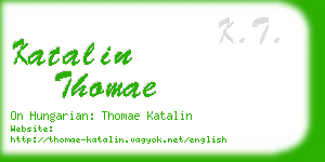 katalin thomae business card